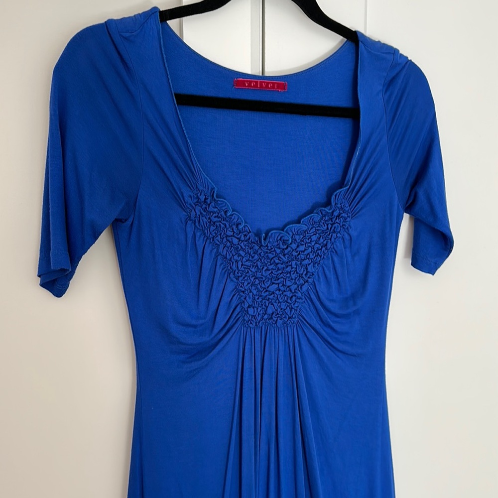 Velvet by Graham & Spencer Cobalt Blue Long Sleeve Dress